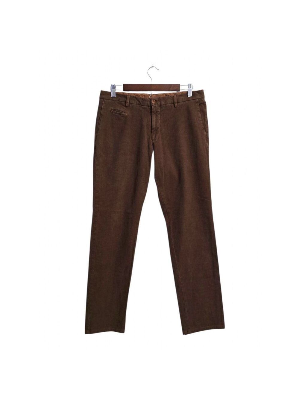 Altea Milano Slim Tapered Casual Trouser In Brown Sz 50 (32x30)